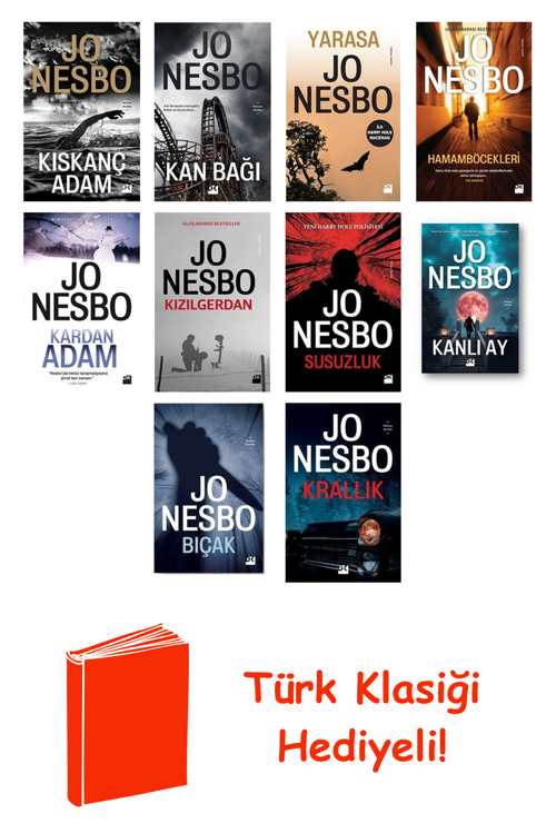 Jo Nesbo 10 Kitap Seti + Türk Klasiği Hediye