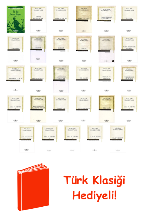 William Shakespeare 29 Kitap Seti + Türk Klasiği Hediye