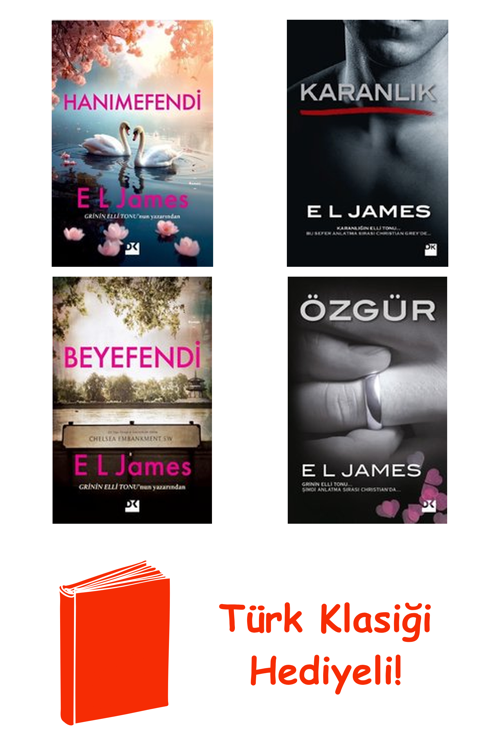 E. L. James 4 Kitap Seti + Türk Klasiği Hediye