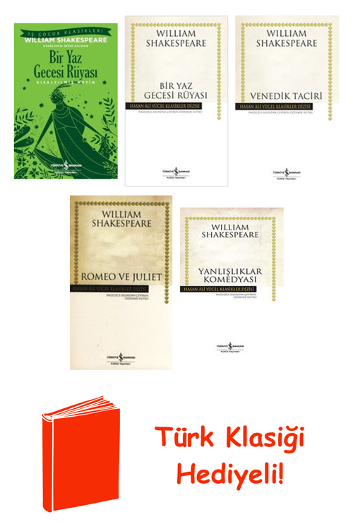 William Shakespeare 5 Kitap Seti + Türk Klasiği Hediye