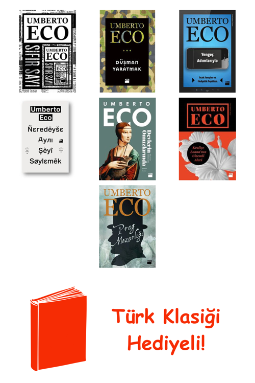 Umberto Eco 7 Kitap Seti + Türk Klasiği Hediye