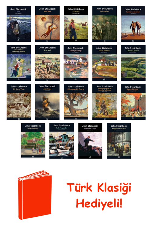 John Steinbeck 19 Kitap Seti + Türk Klasiği Hediye