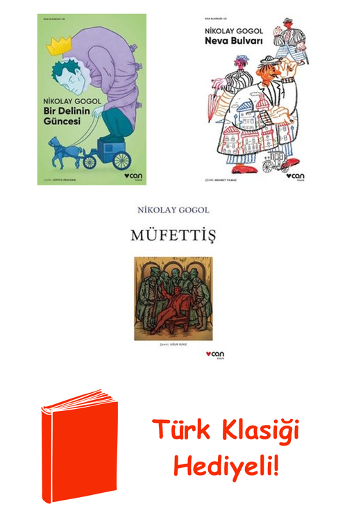 Nikolay Gogol 3 Kitap Seti + Türk Klasiği Hediye