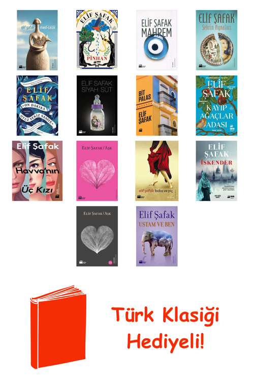 Elif Şafak 14 Kitap Seti + Türk Klasiği Hediye