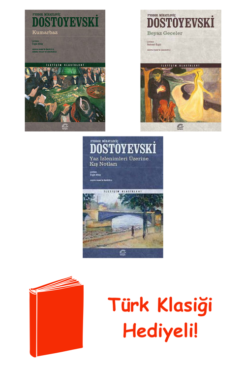 Fyodor Mihayloviç Dostoyevski 3 Kitap Seti + Türk Klasiği Hediye
