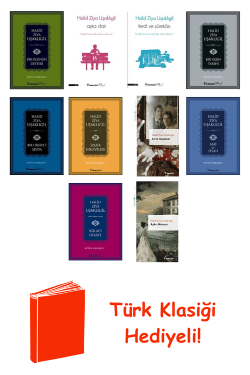Halid Ziya Uşaklıgil 10 Kitap Seti + Türk Klasiği Hediye