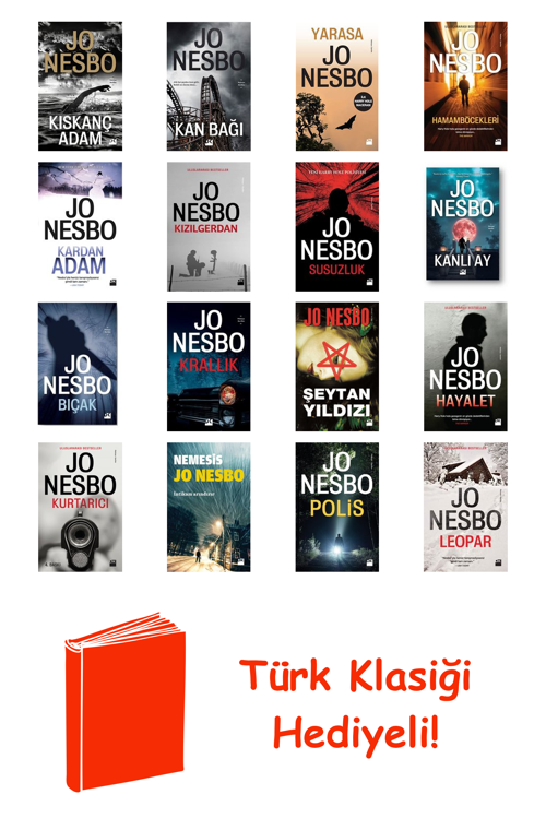 Jo Nesbo 16 Kitap Seti + Türk Klasiği Hediye