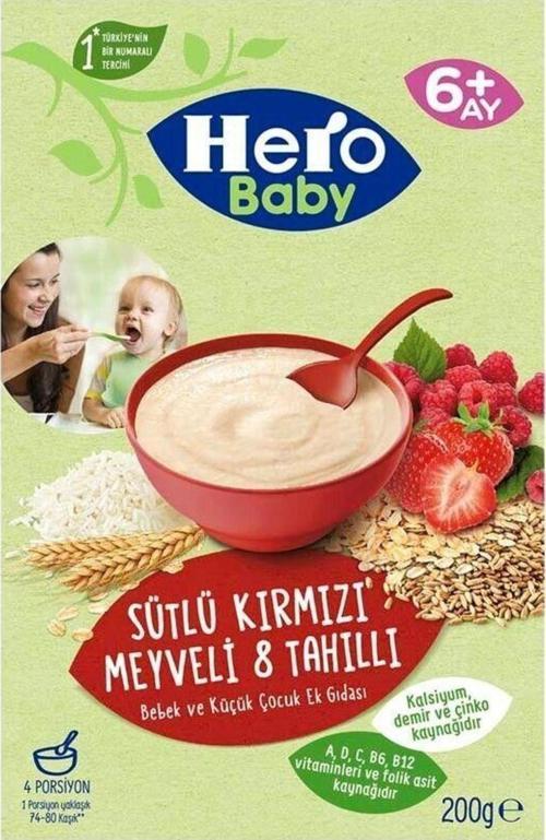 Hero Sütlü Kırmızı Meyve 8 Tahıllı 200 Gr