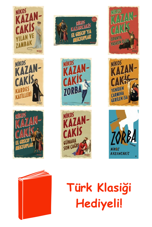 Nikos Kazancakis 9 Kitap Seti + Türk Klasiği Hediye