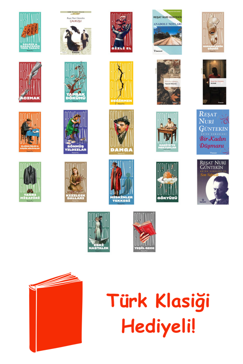 Reşat Nuri Güntekin 22 Kitap Seti + Türk Klasiği Hediye