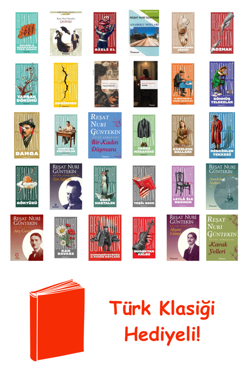 Reşat Nuri Güntekin 30 Kitap Seti + Türk Klasiği Hediye