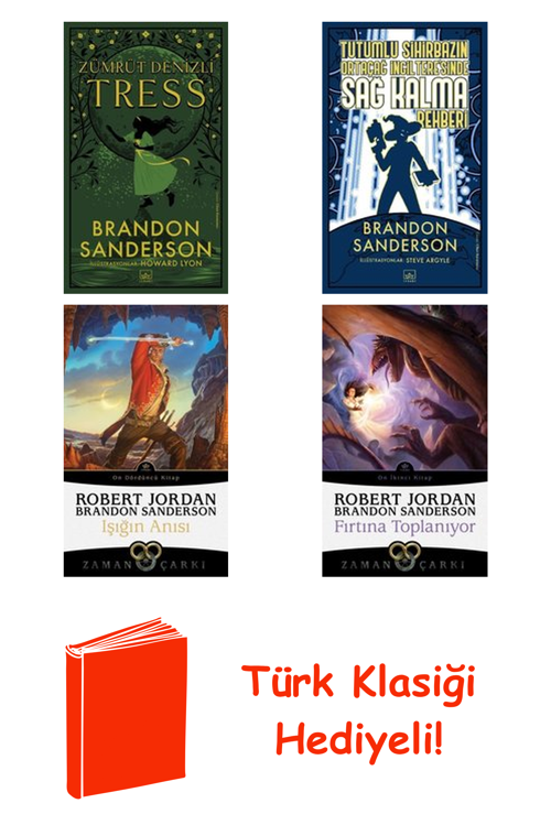 Brandon Sanderson 4 Kitap Seti + Türk Klasiği Hediye