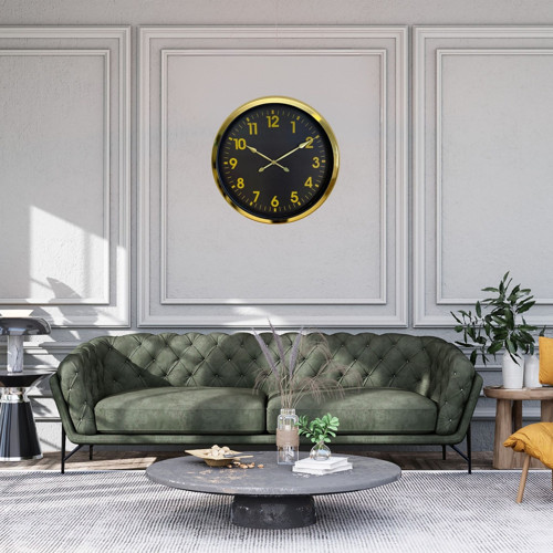 Büro Ev Ofis Hediyesi için 60CM Golden Metal Klasik Majesty Duvar Saati