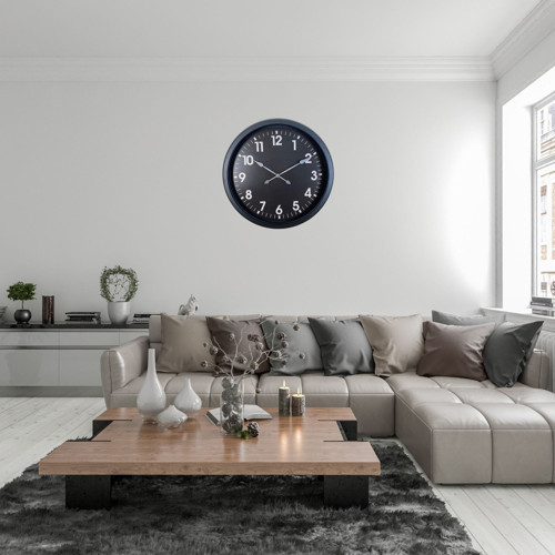 Büro Ev Ofis Hediyesi için 60CM Siyah Metal Standart Elegance Duvar Saati