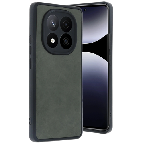 Xiaomi Redmi Note 14 Pro 4g Kılıf Aras Deri Kapak - Koyu Yeşil
