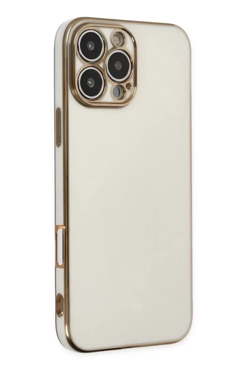 Apple İphone 16 Pro Kılıf Volet Silikon - Beyaz