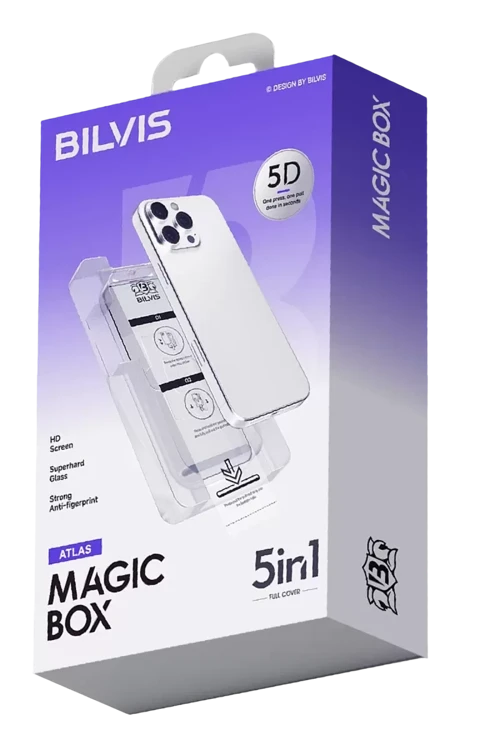 Apple İphone 17 Pro Bilvis 5in1 3d Magic Cam Ekran Koruyucu - Siyah
