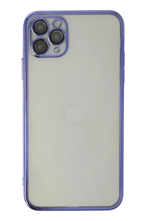 Apple İphone 11 Pro Max Kılıf Razer Lensli Silikon - Mor