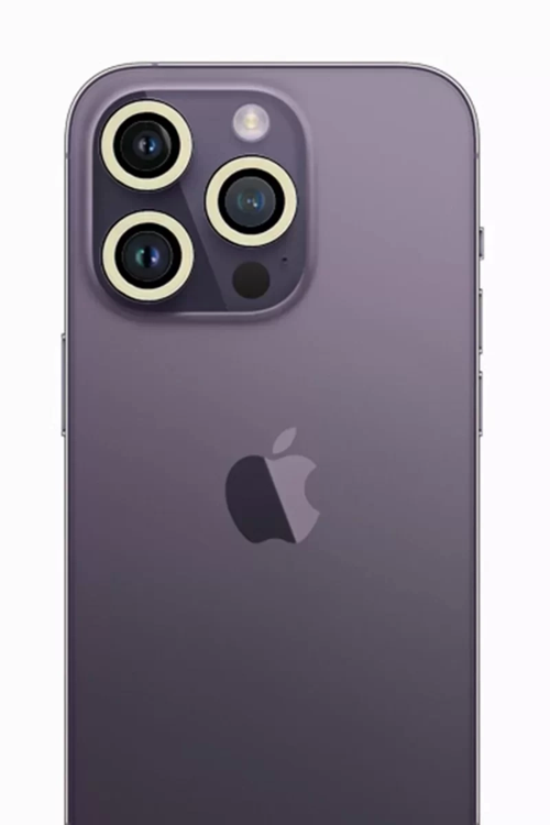 Newface Apple İphone 12 Pro Neon Fosforlu Kamera Lens - Beyaz