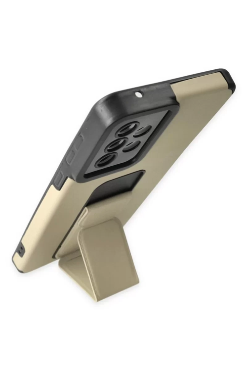 Newface Samsung Galaxy A33 5g Kılıf Mega Standlı Silikon - Gold