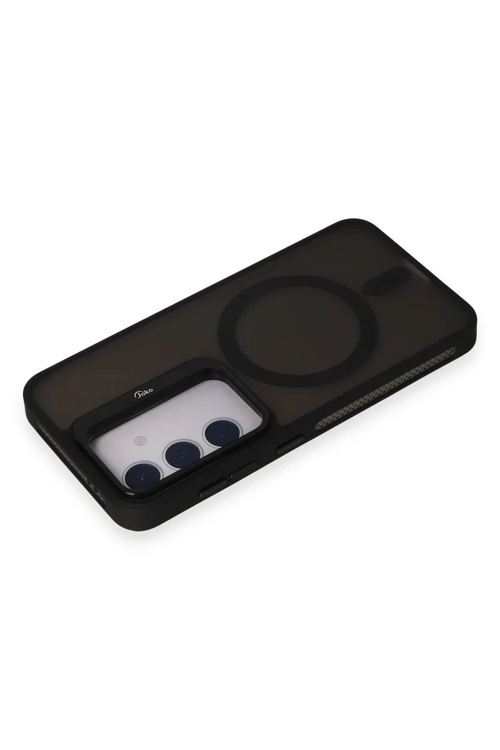 Joko Samsung Galaxy S24 Flet Lens Magsafe Kapak - Siyah