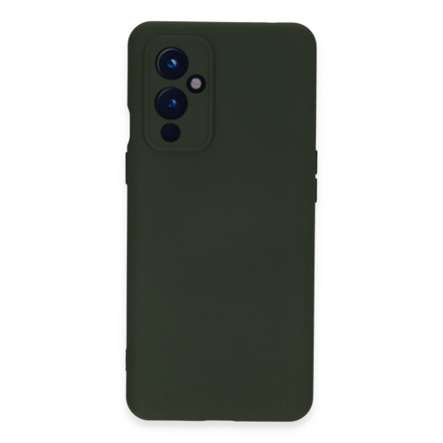 One Plus 9 Kılıf Nano İçi Kadife Silikon - Koyu Yeşil