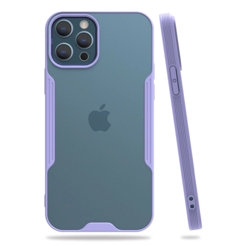 İphone 12 Pro Max Kılıf Platin Silikon - Lila
