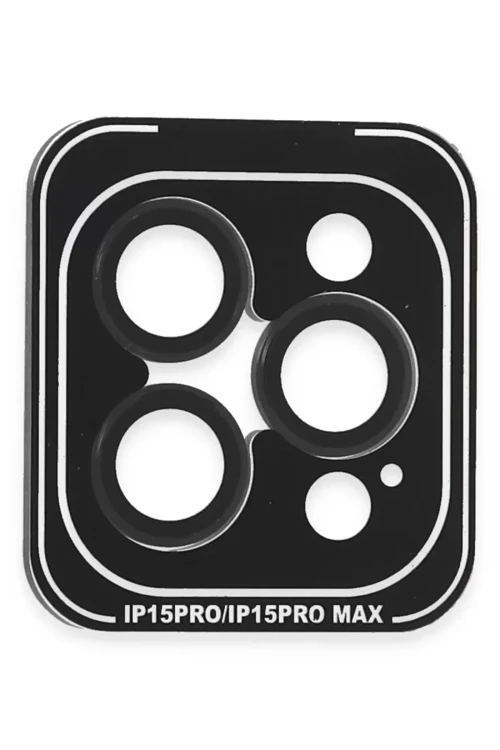 Apple İphone 15 Pro Max Pvd Metal Kamera Lens - Siyah