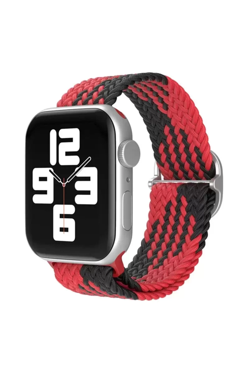 Newface Apple Watch 38mm Star Kordon - Kırmızı-siyah