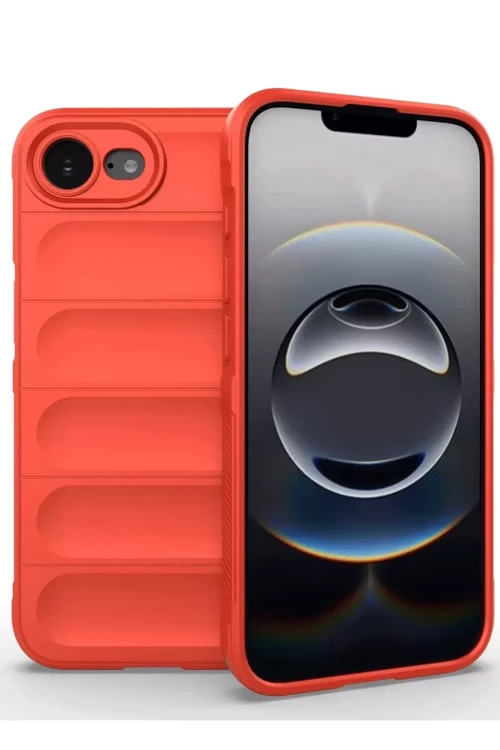 Apple İphone 16e Kılıf Optimum Silikon - Kırmızı