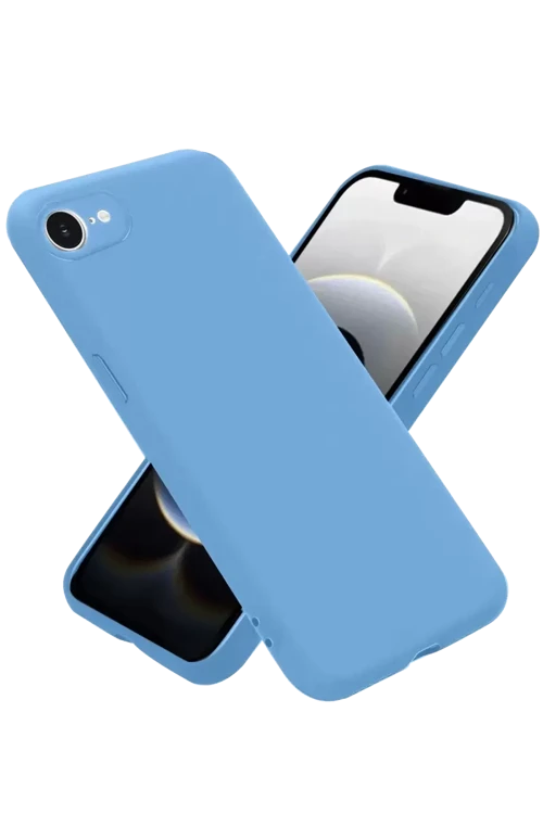 Apple İphone 16e Kılıf Nano İçi Kadife Silikon - Mavi