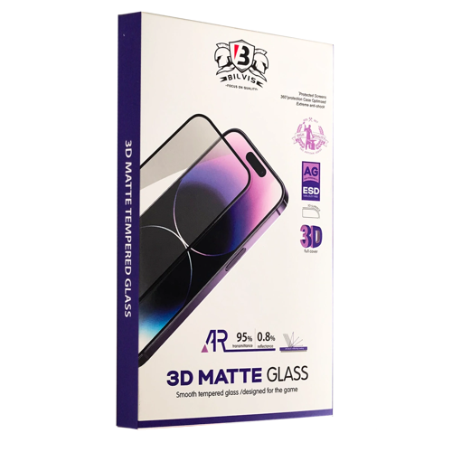 İphone 16 Bilvis 3d Mat Cam Ekran Koruyucu