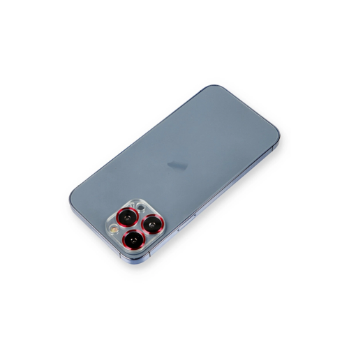 İphone 12 Pro Max Metal Kamera Lens Koruma Cam - Kırmızı