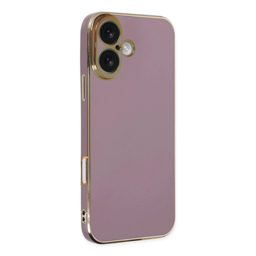 İphone 16 Kılıf Volet Silikon - Mor