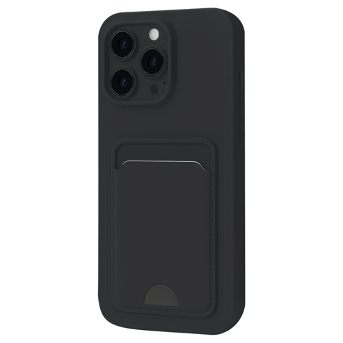 İphone 16 Plus Kılıf Kelvin Kartvizitli Silikon - Siyah