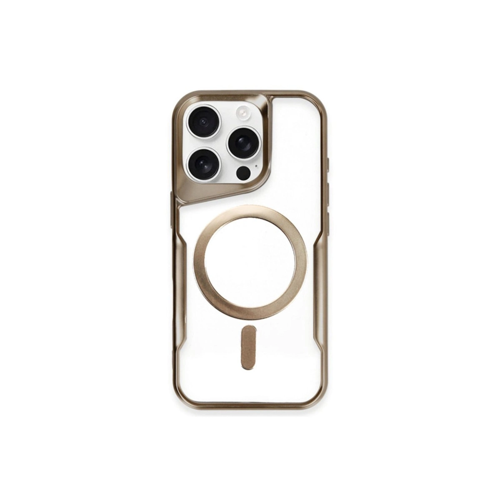 İphone 15 Pro Kılıf Boyi Magsafe Silikon Kapak - Kahverengi