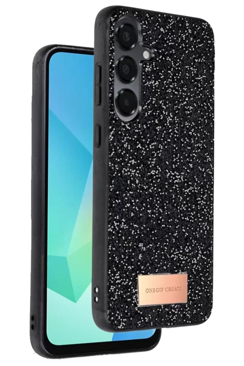 Onegif Samsung Galaxy A26 Bright Simli Kapak - Siyah