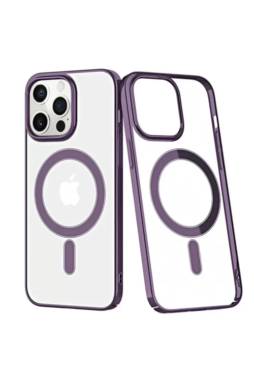 Apple İphone 13 Pro Max Kılıf Element Magneticsafe Sert Kapak - Derin Mor