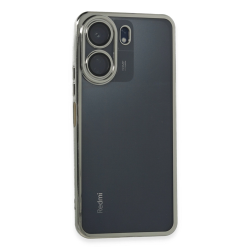Xiaomi Redmi 13c Kılıf Razer Lensli Silikon - Gümüş