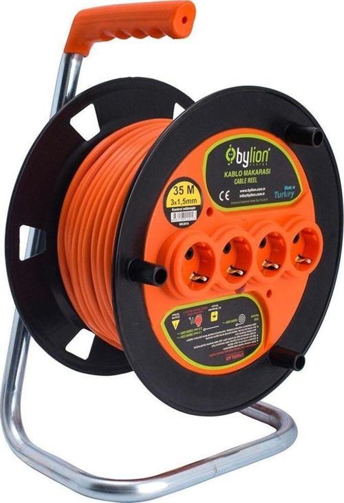 MK2015 4 Soketli 3x1.5mm 20 Metre Makaralı Kablo