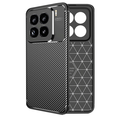 Xiaomi Mi 15 Pro Kılıf Auto Focus Karbon Kapak - Siyah