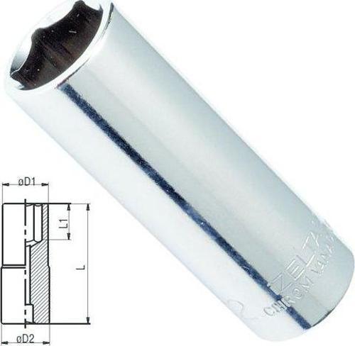 1107 Derin Lokma Anahtar 1/4'' Altı Köşe 13mm