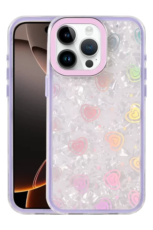 Apple İphone 16 Pro Lumi Desenli Kapak - Mor