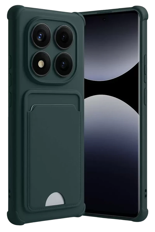 Xiaomi Redmi Note 14 Pro 4g Kelvin Kartvizitli Silikon - Koyu Yeşil