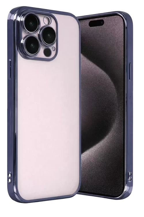 Apple İphone 15 Pro Max Razer Lensli Silikon - Lacivert