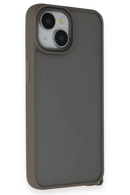 Apple İphone 14 Kılıf Elegant Kapak - Titan Gri