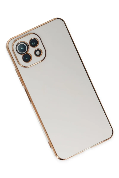 Newface Xiaomi Mi 11 Lite Kılıf Volet Silikon - Beyaz