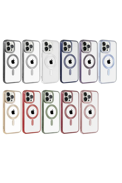 Newface İphone 15 Pro Max Kılıf Kronos Magsafe Kapak - Lacivert