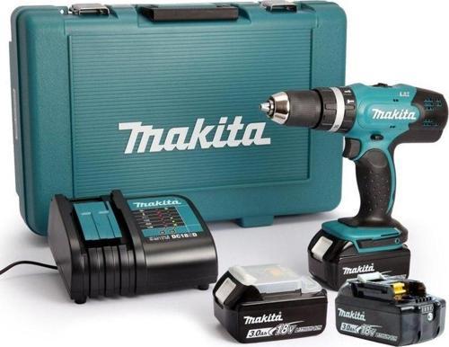 DHP453SFE3 Üç Akülü Darbeli Matkap Vidalama 18V 3.0Ah