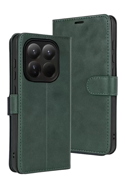 Xiaomi Mi 15t Trend S Plus Kapaklı Kılıf - Yeşil